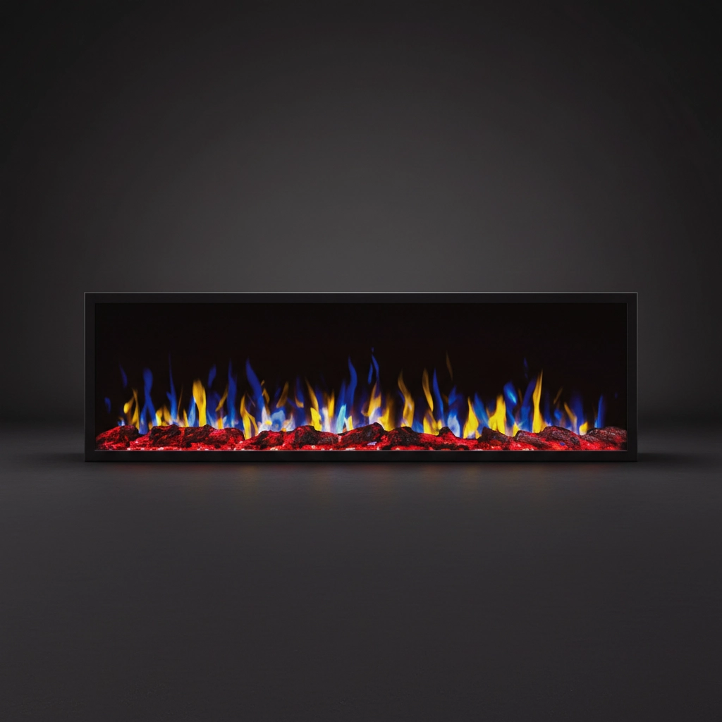 Chimenea eléctrica 60" Bluetooth Leños y Cristales