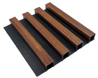 Textura del panel ranurado WPC Bicolor Madera