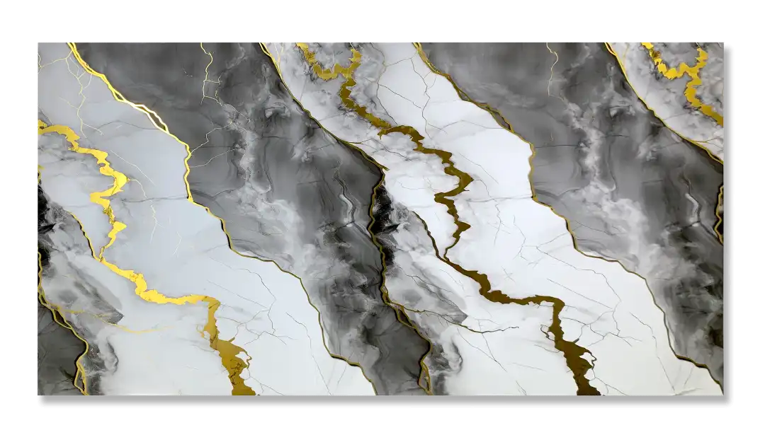 Textura del panel tipo mármol Golden Dark Gray