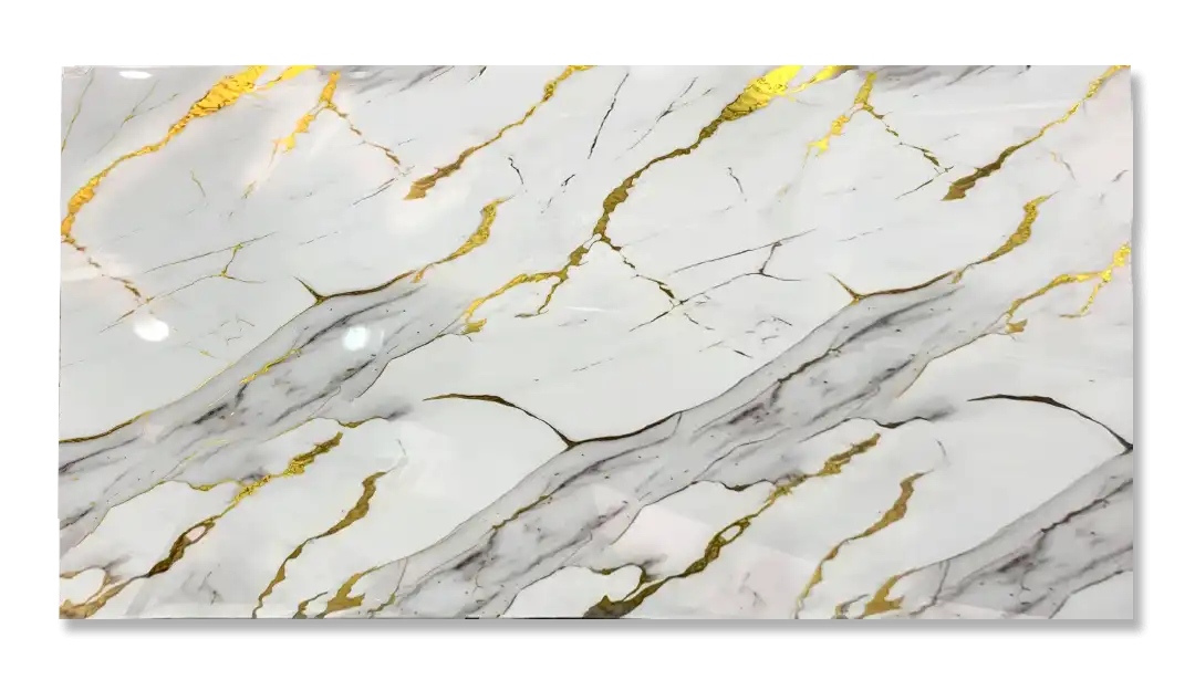 Textura del panel tipo mármol Golden Light Gray