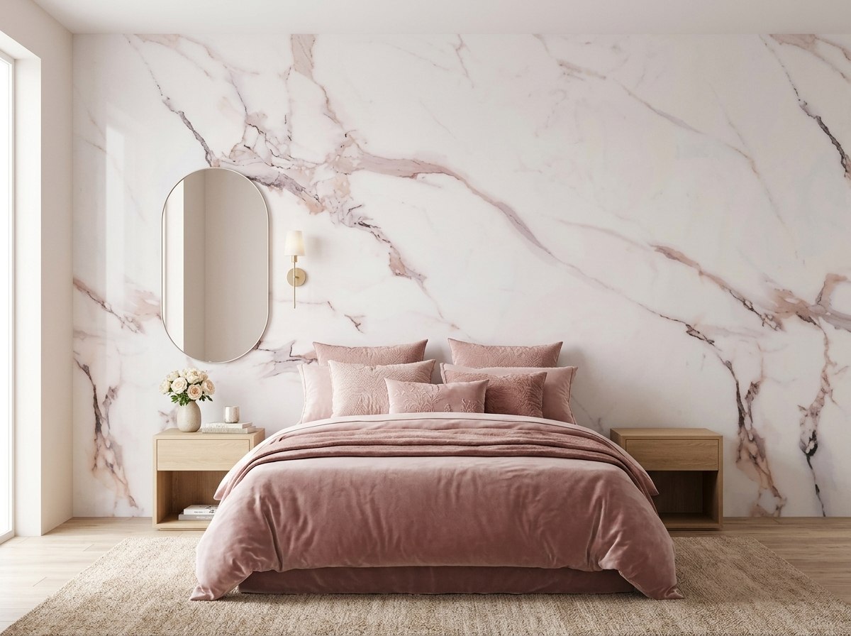 Panel tipo mármol Gray Marble instalado — ejemplo de uso