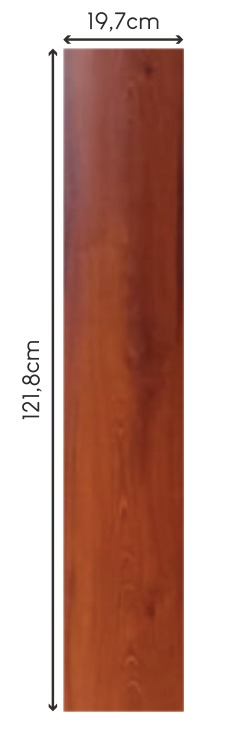 Tabla completa del piso HDF Chanul — 121.8cm × 19.7cm