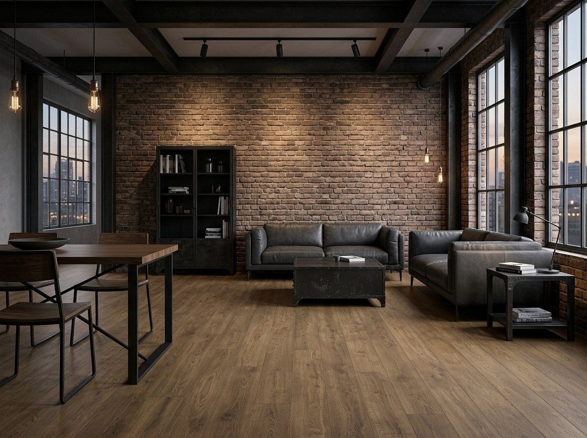 Piso HDF Hardvest Oak instalado — ejemplo de uso