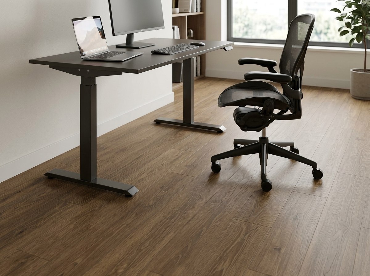 Piso HDF Hardvest Oak instalado — ejemplo de uso