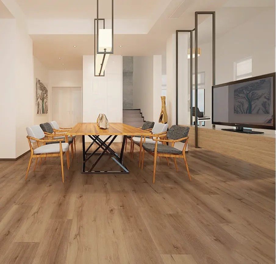 Piso SPC Walnut instalado